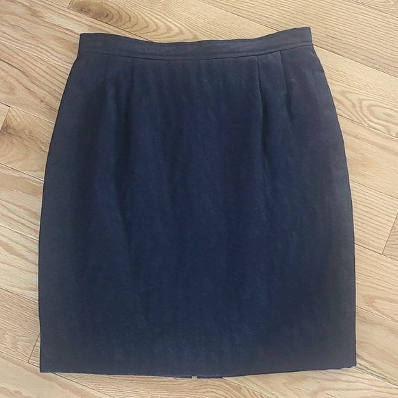 Skirt, Custom Made byModele Algo All Cotton. Lined. Size 2 (EU 38) Navy Print. - Picture 1 of 9